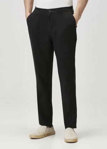 Siyah Keten Pantolon