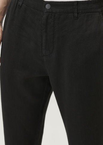 Siyah Keten Pantolon