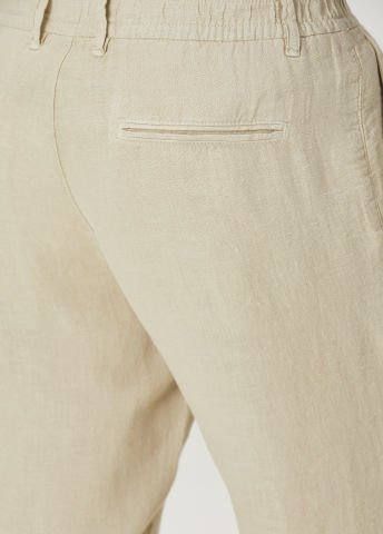 Bej Keten Pantolon