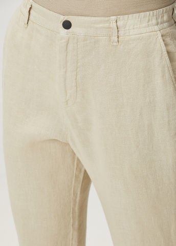 Bej Keten Pantolon