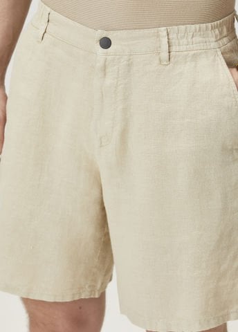 Bej - Keten Bermuda