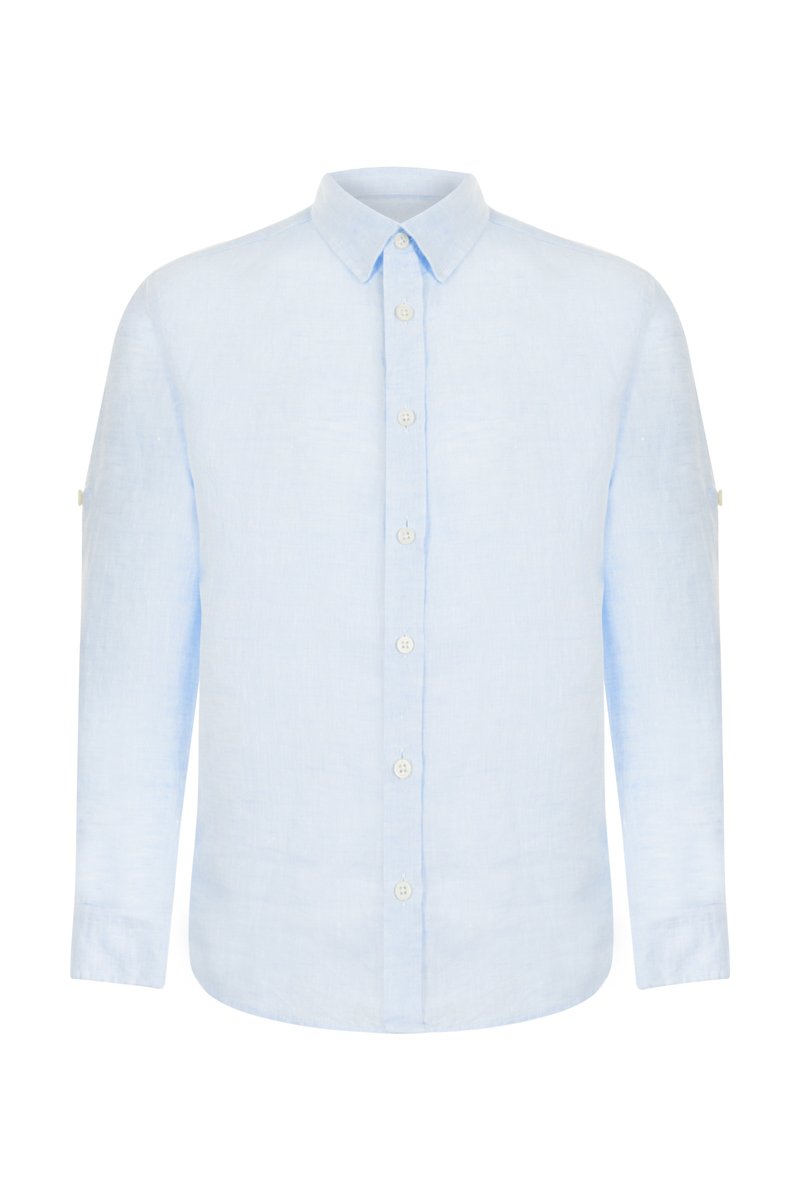 Çocuk Keten Gömlek - Açık Mavi
