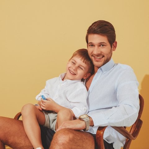 Çocuk Keten Gömlek - Beyaz