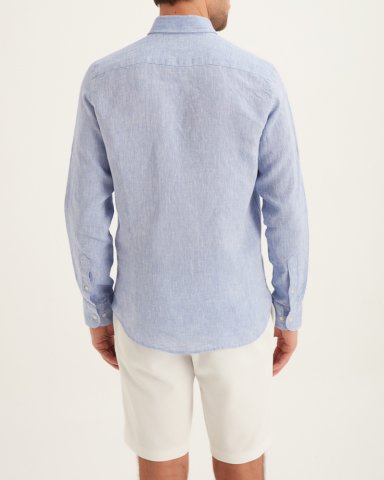 Keten Gömlek - Mavi