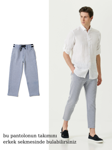 Çocuk Pique Pantolon - Mavi