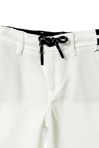 Çocuk Pique Pantolon - Beyaz