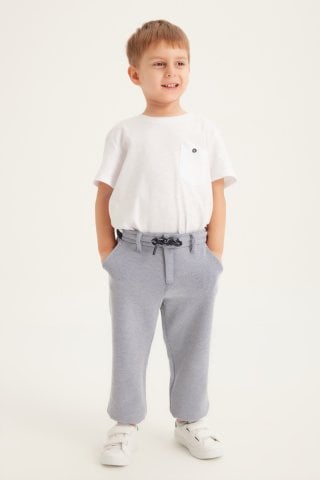 Çocuk Pique Pantolon - Gri