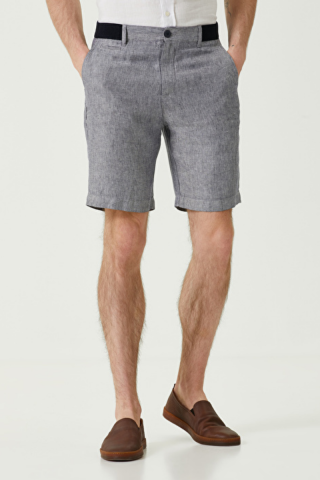 Indigo - Keten Bermuda